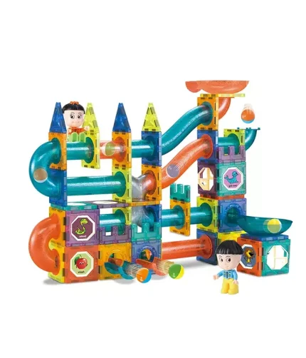 Magic Magnetic Playground Magnetic Bead Track Building Blocks 128PCS
