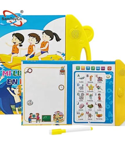Samtoy Toys Educational Spanish Talking Audio Books Learning Machine Electronic Books for Kids with Pen
