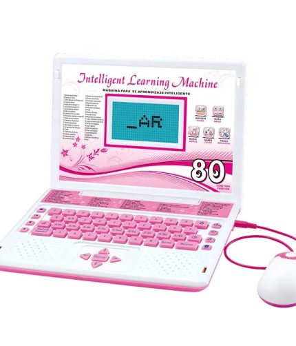 Early Educational Mini Computer 80 Function English Castellano Bilingual Learning Machine Laptop With Keyboard