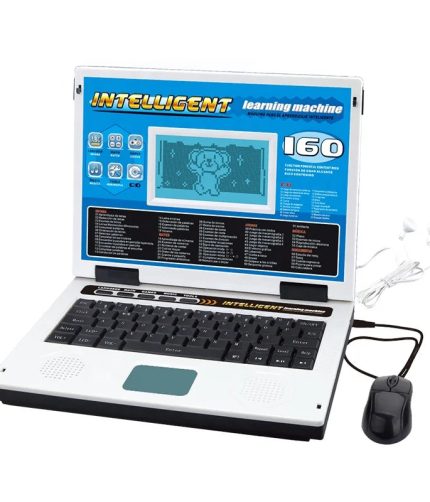 Kids Learning Machine Educational Toys English And Castellano Bilingual Mini Computer Laptop Toy with Mouse