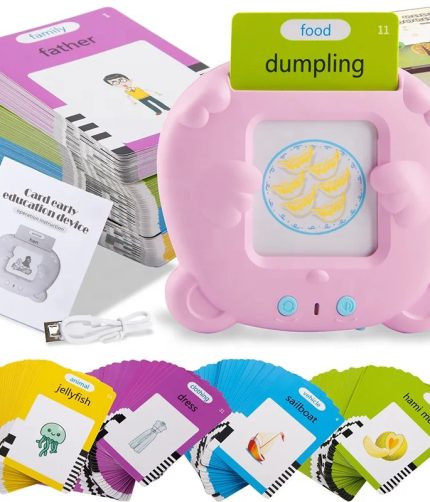 Samtoy Hot Selling Custom Mini Learning Card Machine Word Learning Flash Cognitive Cards Reader Talk Flash Card For Baby Kids