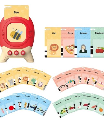 Samtoy Rocket Shape Educational Toys Learning Machine Language Cognitive Talking Flash Card for Kids