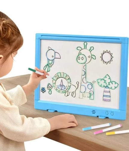 Samtoy 14 Inch Erasable Colorful Writing Tablet Doodle Graffiti Lighting Board Kids LED Drawing Board with Light Music