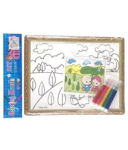 Samtoycn Wholesale Kids Mini Paintings Different Patterns Canvas Panels DIY 3D Watercolor Painting Set Toy With Acrylic Paint