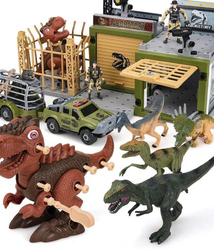TOY Life 2 IN 1Educational DIY Assembly Construction Toys Dinosaurs Take Apart Dinosaur Toy with Drill