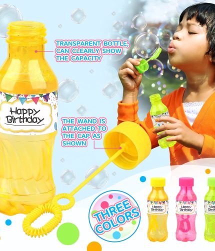 TOY Life 24PCS Classic Outdoor Activity Mini Colorful Party Favors Bubble Blowing Toy with Bubble Water
