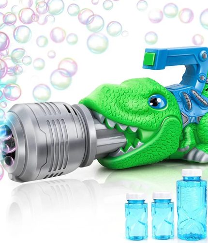 TOY Life Automatic Electric Bubble Blaster Maker Dinosaur Bubble Gun for Kids with Sound Light