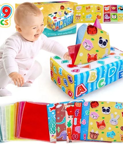 TOY Life Educational Activity Sensory Juguetes Montessori Toddler Infant Cloth Book Baby Tissue Box Toy