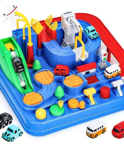 TOY Life Educational Slot Rail Vehicle Parking Lot Game City Rescue Play Set Race Track Car Adventure Toy