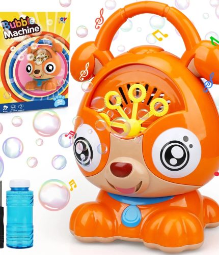 TOY Life Electric Musical Cartoon Dog Outdoor Activity Bubble Blowing Toy Bubble Maker Machine for Kids