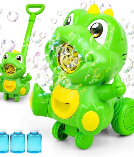 TOY Life Lawn Mover Mower Dinosaur 5 Holes Automatic Bubble Blower Maker Toys Bubbles Machine for Kids