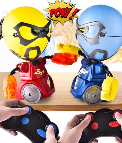2 Players Game Electronic Interactive Infrared Remote Control Toy RC Boxing Fighting Balloon Robot Battle with Light and Sound
