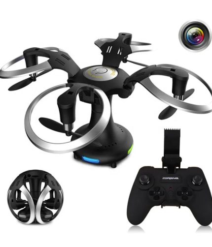 2.4G 6 Axis Gyroscope Novelty Light Foldable Pocket Boomerang UFO Mini Orb Helicopter LED RC Drone Flying Ball Toy with Camera