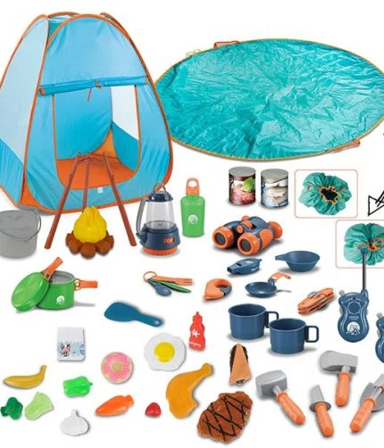 48PCS Kids Outdoor Camping Game Forest Adventure Set Tent Toy for Educational