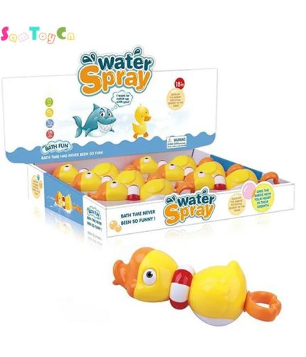 6PCS Yellow Duck Water Cannon Shooter Water Pump Bath Toys