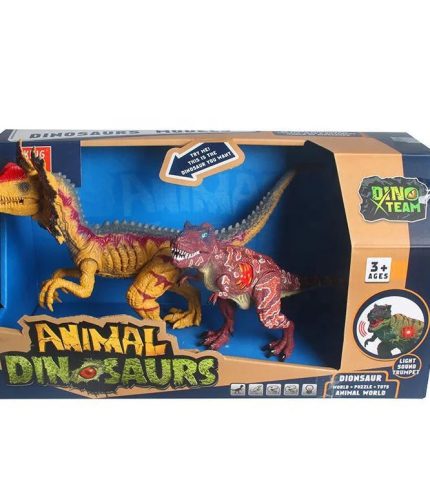 Animal & Dinosaur Toy Activity Set Realistic Dinosaur Figure Play Set with Sound