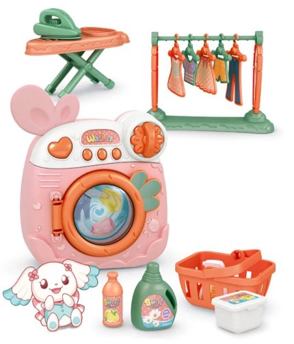 Baby Toy Electric Sets Plastic Household Kids Mini Pretend Play Washing Machine Toy for Children