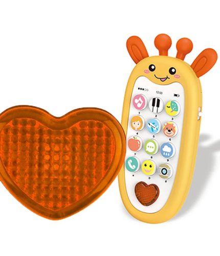 Battery Operate Learning Toys Cute Animals Soft Rubber Music Smart Phone Toy with Light for Baby