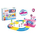 Battery operated education medical home track toys for children