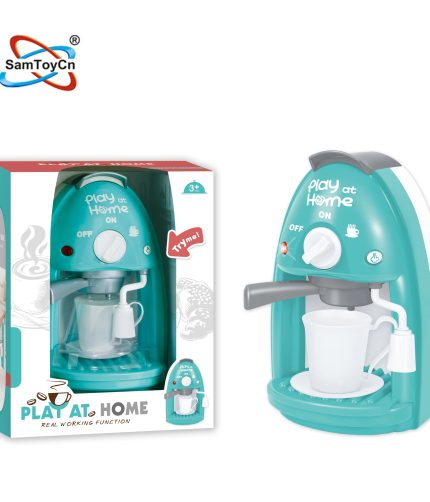 BO Electronic Water Out Pretend Play Funny Kitchen Appliances Simulation Coffee Machine Kitchen Toy for Kids with Sound Light