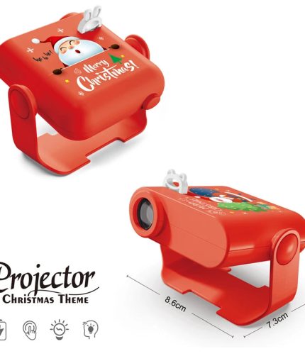 Christmas Slide Projector Toy Electric Kids Early Educational Baby Holiday Toy Small Projector with 5 Slides