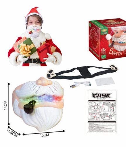 Chenghai SamToyCn Voice Changer Kids Christmas Mask Mouth Interaction Toy Plastic Headgear Party Masks with Light and USB
