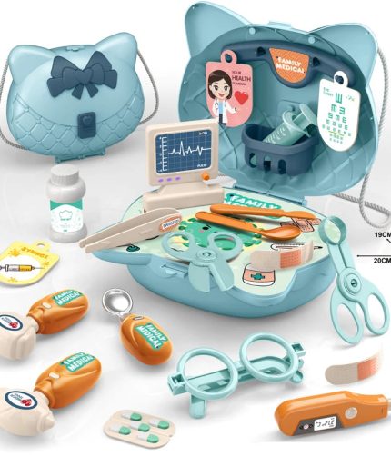 chenghai Samtoys Cheap Shoulder Bag Animal Cat Pretend Play Series Kids Educational Mini Doctor Medical Toy for Boy and Girl