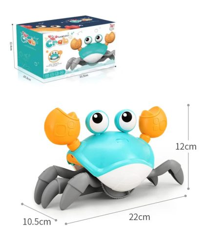 Cute Plastic Wind Up Water Walking Baby Moving Bath Toy Animal Sensing Tummy Escape Dancing Crawling Crab Toy for Infant Gift