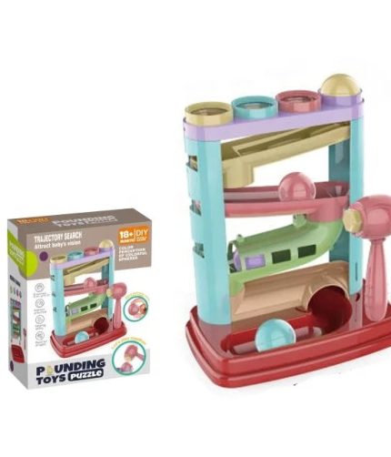 DIY Assemble Slideway Knocking Toys Roll Ball Marble Track with EN71