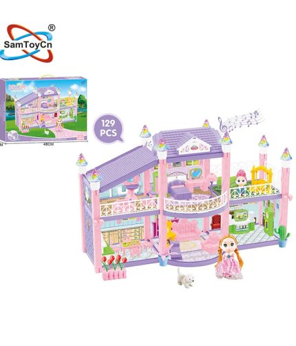 DIY Toy Kids Dream Exquisite Princess House Model Toy Mini House Toy Pretend Play for Children