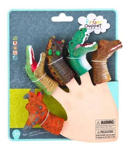 Eco friendly Toys Role Play Game Kids Mini Rubber Baby Animals Finger Dinosaur Puppet for Kids
