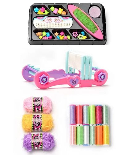 Education Rainbow DIY Weaving Machine Set Looms Toy For Girls