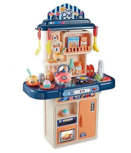 Electric Light UP Music Water Function Cooking Table Mist Spray Kitchen Toy with Induction Cooker