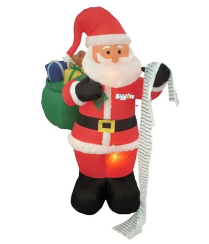 Electronic Indoor Party Outdoor Yard Decorations Toy 1.8M Giant Father Christmas Model Inflatable Cartoon Characters with 4 LED