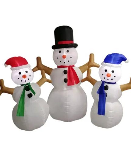 Electronic Outdoor Yard Indoor Party Decoration LED Light 1.8M Giant Snowman Inflation Model Christmas Inflatable Toys for Kids