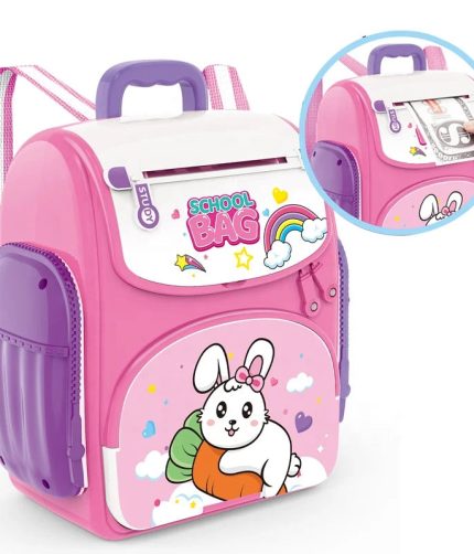 Electronic Password Lock Fingerprint Animal Rabbit Plastic Backpack Digital Piggy Bank Coin Box ATM Savings Money Bank for Kids