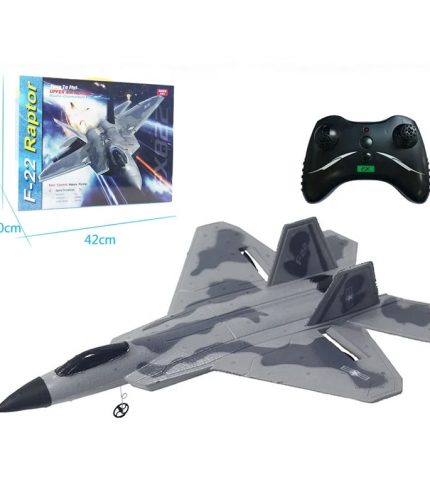 F22 2CH Foam Fighter Plane Model Hobby Toy r4s Rcm RC Jet Fighter Glider Remote Control Aircraft with Accessories for Children