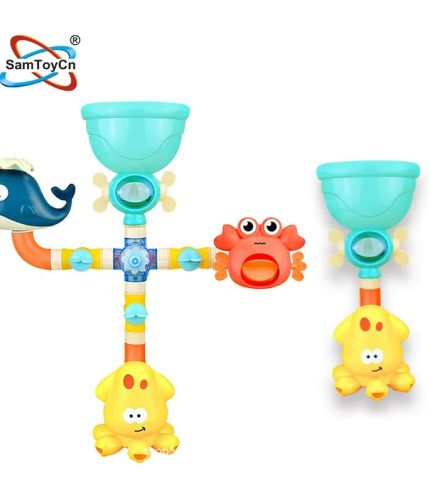 Kids Bathroom Assemble Pipe Play Tube Spray Water Bath Toy for Baby