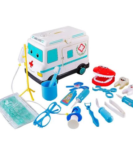 Light IC Pretend Play Ambulance Doctor Kit Set Medical Toys For Kids