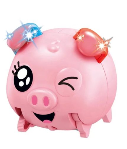 Lovely Kids Colorful Animal Electric Walking Pig Toy With Music Light