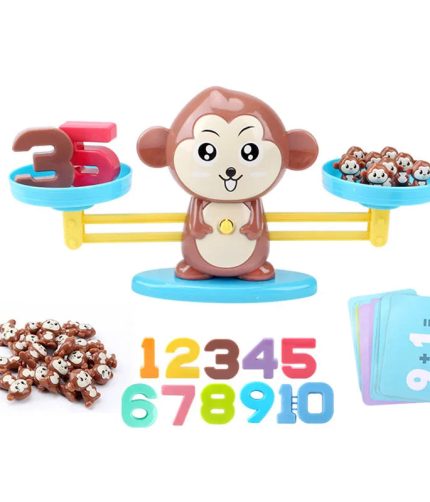 Monkey Math Numbers Counting Color Cognition Toy Balance Counting Game