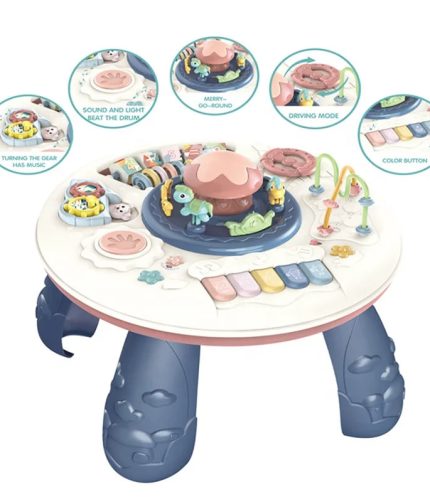 Multifunction Baby Early Educational Musical Animal Piano Enlightenment Board Kids Learning Game Desk Baby Activity Table