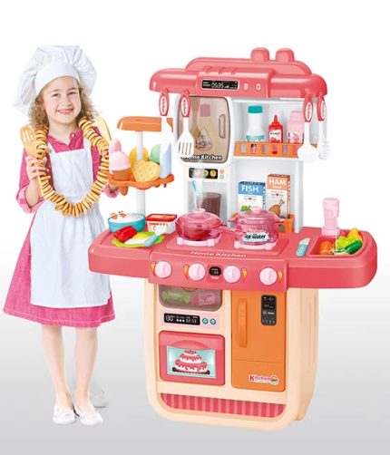 Music Light Mist Spray Water Function Ice Cream Kitchen Table Toy with Color Change Food