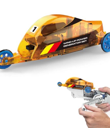 Physics DIY Assembly Hand Crank Wind Up Power Generator Set Toy Vehicles