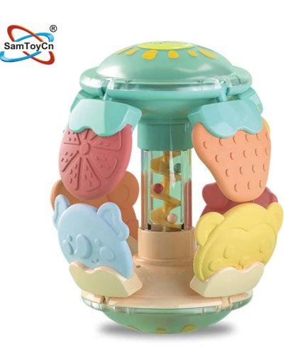 Safe Boiled Appease Deformed Flipped Caizhu Slide Gutta Percha Ball Molars Silicone Rattle Soft Chewable Organic Baby Teeth Ball