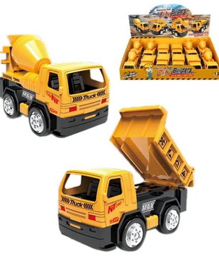 12pcs Wholesale Eco Friendly Plastic Vehicle Car Toy Engineering Truck Friction Toy Vehicles for sale