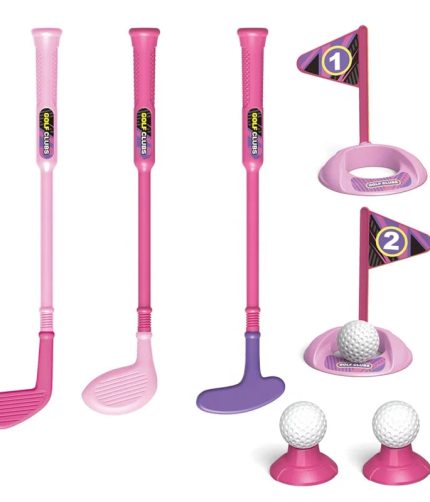 16Pcs Outdoor Indoor Toy Sport Golf Ball Games Interactive Toy Mini Portable Golf Putter Set Kids Golf Set Toy