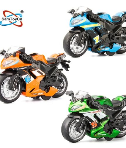 Samtoy 1:14 Simulation Racing Die Cast Alloy Car Model Pull Back Car Motorcycle Toy for Kids