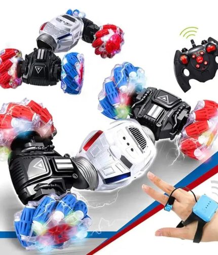 Samtoy 2.4G Double Side Hand Controlled Gesture Remote Control Toys High Speed RC Drift Car with Light Music