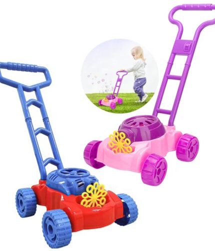 2024 Customize Summer Outdoor Electric Walker Soap Bubble Maker Toy Bubble Lawn Mower for Kids Toddlers